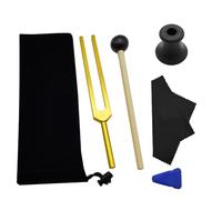 Junterone Conjunto de Diapasones F 285 HZ, aleación de aluminio dorado para la armonización de los Chakras, para mantener el cuerpo, el y el alma en armonía.