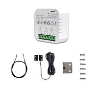 Junterone Controlador de Apertura de Puerta de Garaje Tuya Smart Life WiFi con AplicacióN de Sensor Control Remoto Apto, Enchufe de la UE