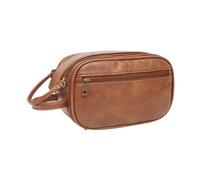 Junterone - de aseo multibolsillos para mujer, bolsa de maquillaje de viaje, bolsa colgante impermeable, bolsa de almacenamiento de maquillaje cosmético, color negro, marrón