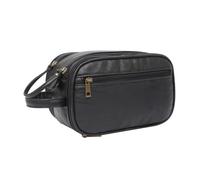 Junterone - de aseo multibolsillos para mujer, bolsa de maquillaje de viaje, bolsa colgante impermeable, bolsa de almacenamiento de maquillaje cosmético, color negro, Negro