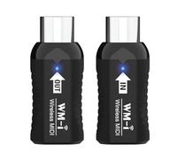 Junterone - de guitarra sin Midi recargable receptor de audio transmisor adaptador Midi sin para teclado de piano digital