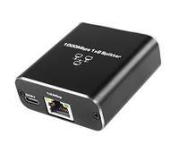 Junterone - Distribuidor Ethernet Gigabit de 1 a 2 1000 Mbps RJ45 LAN para ordenador concentrador interruptor router TV digital