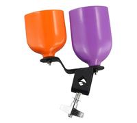 Junterone Doble Campana Campana Campana Música Tambor Campana Alto Bajo Sonido Tambor percusión Instrumento Parte Accesorios + Naranja