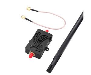 Junterone - Enrutador amplificador sin WiFi 4W 4000mW 802.11b/G 2.4Ghz WLAN ZigBee BT Amplificador de señal con antena TDD (enchufe UE)