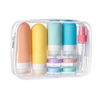Junterone Essential Travel - Paquete de 16 de viaje de silicona antifugas para acondicionador, champú y lociones, aprobado por la