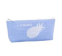 Junterone Estuche De Lápices Impermeable De PU Fresco Verano Fruta Caja De Lápices Suministros Escolar Estudiante, Azul