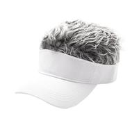 Junterone Gorras de Peluca de Moda Unisex Viseras para Concisas Gorra de BéIsbol de Hip Hop Callejero Sombreros Snapback para Casqueta de Pelo Falso +Gris