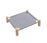 Junterone Hamaca para Gatos y Perros Hamaca para Gatos Cama Elevada y Refrescante Cama PortáTil Desmontable para Mascotas en Interiores y Exteriores Azul