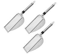 Junterone Herramientas de Limpieza de Mascotas de Metal para Gatos Scoop de Acero Inoxidable Pet Poop Scoop