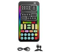 Junterone I9 - Cambiador de voz con efecto de audio múltiple tarjetas de sonido Bluetooth Live ultra delgado portátil tarjeta de sonido en micro cambiador de voz fácil instalación