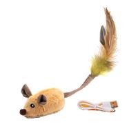 Junterone Interactivo Juguete Ratón en Movimiento Juguetes para Gatos Control Remoto Juguetes para Gatos Ratones Juguete Electrónico en Movimiento Auto Juego Regalo Amarillo