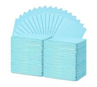 Junterone - Juego de 125 alfombrillas de servilletas desechables para uñas, 13 x 17 pulgadas, impermeable, para uñas, papel de papel y sellos limpios para tatuaje, color azul
