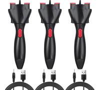 Junterone Juego de 3 Piezas de Máquina Trenzadora Eléctrica Automática, Rizador de Pelo para Peinar Tú Mismo, Máquina Trenzadora Automática para Mujeres y Niñas