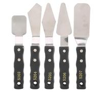 Junterone - Juego de cuchillos de pintura, 5 piezas, de acero inoxidable, para mezcla de lienzo, acrílico y lienzo para artistas