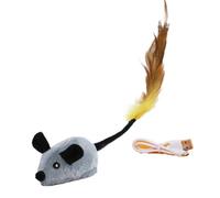 Junterone Juguete Interactivo para Gatos Ratón Juguetes para Gatos en Movimiento Juguetes para Gatos de Control Remoto Ratones Juguete Electrónico en Movimiento Auto Juego Regalo Gris