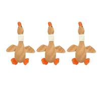 Junterone Juguete para Mascotas, Ganso, Perro, Masticable, Sonido, Rechinamiento, Limpiador de Dientes, Suministros para Mascotas, Perro, Marrón