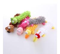 Junterone Juguetes de Peluche para Perros Que Hacen Sonidos, Juguete para Masticar Dientes, Rechinar los Dientes, Chirriar, Fregonas Interactivas, Pelusa, Juguete para Cachorros, F