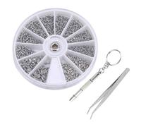 Junterone Kit de Reparación de Gafas Gafas de Sol Sin Soporte Nariz Reloj Destornillador Tuerca Herramienta Familia Herramienta de Reparación Combinación Fácil de Instalar Fácil de Usar