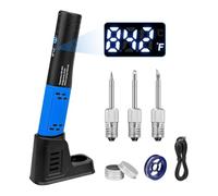 Junterone Kit de Soldador Inalámbrico, LDE Pantalla Digital USB Recargable Soldador para Pequeños Proyectos de Soldadura, Bricolaje