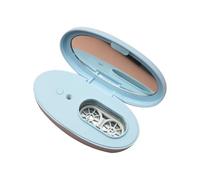 Junterone Limpiador Ultrasónico de Estuches para Lentes de Contacto Máquina Portátil para Eliminar Proteínas Contenedor de Limpieza de Lágrimas Eficiente Azul