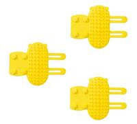 Junterone - Masaje de rascado para gatos, tabla de rascar para gatos, para mascotas, rascado de silicona, correa de pierna de mesa de juguete para gatos, color amarillo