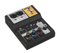 Junterone mezclador de grabación 2 vías USB ordenador tarjeta de sonido externo karaoke en DJ mezclador escena mezcla de audio