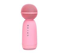 Junterone Micrófono de Karaoke Bluetooth sin Altavoz Reproductor de Micrófono de Bolsillo Grabadora de Cantar Micrófono Portátil, Rosa