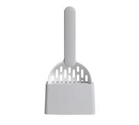Junterone Pala de para Gatos, Pala de PláStico para Caca de Gatos con Base Herramienta de Limpieza para Mascotas, Caja de para Inodoro para Gatos, Pala Limpiadora Gris