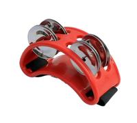 Junterone Pandereta de Pie con Sonido Potente Pandereta de Pie Ajustable con Instrumento Musical para Cantar en Rojo