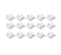 Junterone - para guirnaldas luminosas exteriores, paquete de 15 clips, gancho transparente con 15 soportes adhesivos impermeables