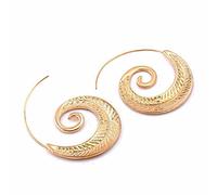 Junterone Pendientes Colgantes Vintage de Moda de Hoja de Espiral de Personalidad Aretes de joyeria del para Mujeres Hoja de