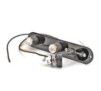 Junterone - Placa de control totalmente cargada, placa de control precableado de 3 vías con arnés de cables para guitarra eléctrica (Negro)