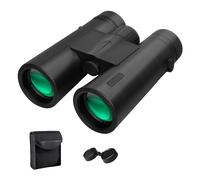Junterone Prismáticos 12x42 de alta potencia con adaptador para teléfono impermeable visión Binoculares para observación de , caza, viajes, fácil de usar