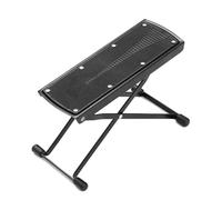 Junterone - Reposapiés para guitarra (pedal de metal, antideslizante, cojín de goma, pie de cama, plegable, regulable en de 6 posiciones, para accesorios de guitarra)