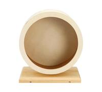 Junterone - Rueda de carreras para hámster, soporte para cinturón de madera, soporte para correr, suministros para mascotas