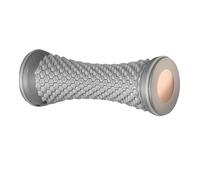 Junterone Rueda de Masaje de Pies con Pelota de Fascia para Yoga, Rodillo de Dragado de Tendones, Rueda de Masaje de Pies Multifuncional, Color Gris