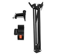Junterone Soporte de brazo de suspensión de micrófono ajustable para grabación de voz, soporte de micrófono para difusión de aleación de aluminio