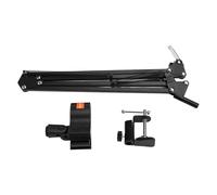 Junterone Soporte de Brazo de Tijera de Percha de Suspensión de Micrófono Ajustable para Grabación de Voz, Soporte de Micrófono para Hierro de Difusión