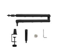 Junterone Soporte de micrófono de escritorio, brazo de flecha resistente con pinza de escritorio, soporte de micrófono ajustable, soporte de micrófono de escritorio