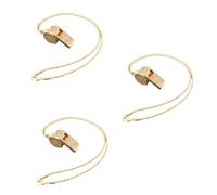 Junterone Style Collar de color piel, silbato de árbitro exquisito con incrustaciones de diamantes, silbato de estrás, silbato de metal