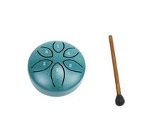 Junterone Tambor de Lengua de Acero de 3 Pulgadas, 6 Tonos, Mini Tambor de Mano con Instrumentos Musicales de percusión, Tambor Verde Oscuro