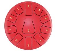 Junterone - Tambor de lengua de acero de 8 pulgadas, tambor de 11 notas con matones y púas para meditaciones Tambor Instrumento L