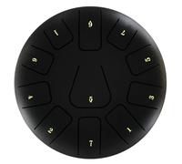 Junterone - Tambor de lengua de acero de 8 pulgadas, Tambor de 11 notas con matones y púas para meditaciones Tambor Instrumento I