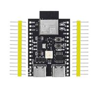 Junterone - Tarjeta de desarrollo ESP32-C3 doble tipo C WiFi Bluetooth BLE5.0 DevKitM-1 Core Board Module ESP32C3 - Placa de desarrollo para PCB, color negro