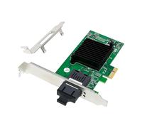 Junterone - Tarjeta de red de fibra óptica Gigabit PCIe X1 82576-F1 Gigabit de fibra SC de puerto único para tarjeta de red Chipset 82580