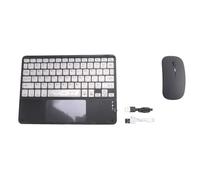 Junterone Teclado Bluetooth Colorido Transparente Retroiluminado de 25,4 cm Adecuado para Portátiles Tabletas Fácil Instalación Fácil de Usar Negro