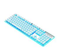 Junterone teclado mecánico con cable LED teclado silencioso teclado impermeable antideslizante 104 teclas Teclados B