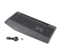 Junterone - Teclado sin ranura para reposamuñecas (7 colores, teclado RGB retroiluminado)