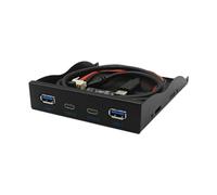 Junterone USB3.2 GEN2 Tipo-C Posición de la Unidad de Disquete Panel 10 Gb/S HUB 3.5 Pulgadas 19 a Puerto C Plug-in Reversible