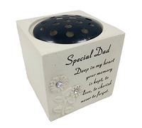 Junto a la tumba Memorial Pot versículo Flores Diamante Rosa florero Pot graves perdidas especial